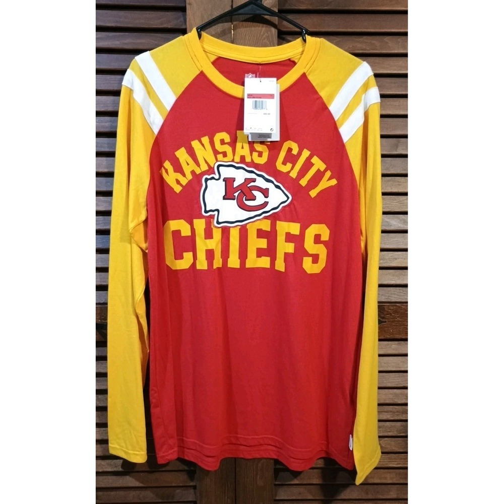 NWT Men's Size Large Red Yellow Kansas City Chiefs Nike Long Sleeve